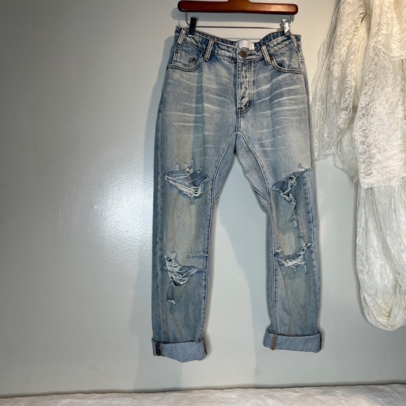 ripped jeans one teaspoon saints jeans